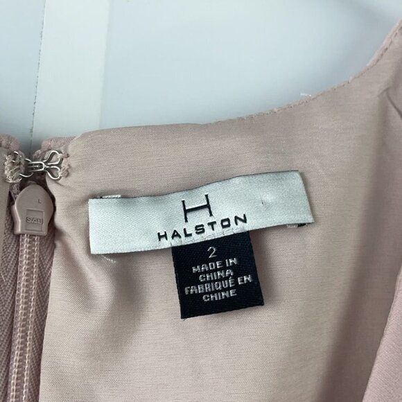 ** H Halston Primrose Light Pink Flutter Dress US 2 - Picture 8 of 10